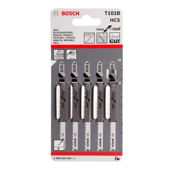 Bosch Jig Saw Wood Blade-Clean Cut 5pk